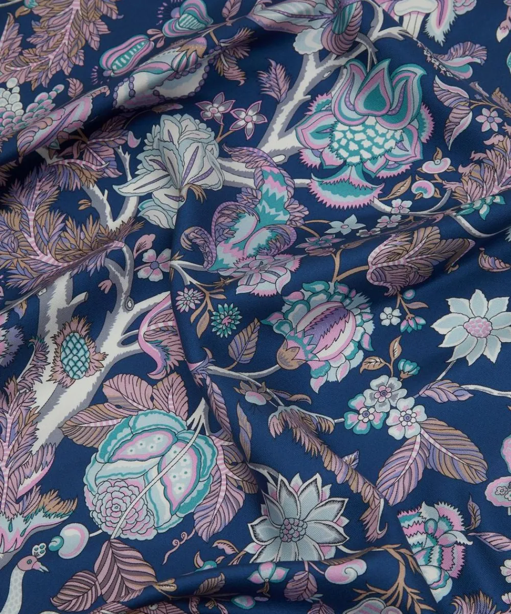 Liberty Scarves^Tree of Life 90 x 90 Silk Scarf