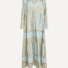 Kori Dresses^Triangle Embroidered Maxi Kaftan