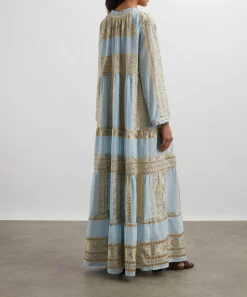 Kori Dresses^Triangle Embroidered Maxi Kaftan