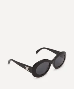 Celine Sunglasses & Glasses^Triomphe Chunky Oval Shiny Acetate Sunglasses