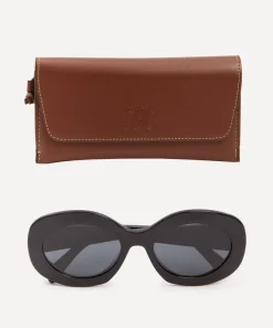 Celine Sunglasses & Glasses^Triomphe Chunky Oval Shiny Acetate Sunglasses
