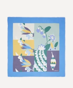 Liberty Scarves^Tropical Floral 135X135 Modal-Cashmere Scarf
