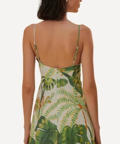FARM Rio Dresses^Tropical Forest Off-White Mini-Dress