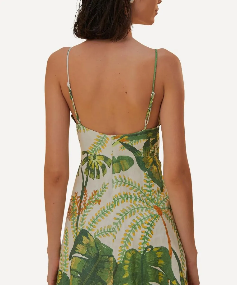 FARM Rio Dresses^Tropical Forest Off-White Mini-Dress