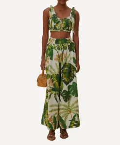 FARM Rio Trousers & Shorts^Tropical Forest Off-White Trousers