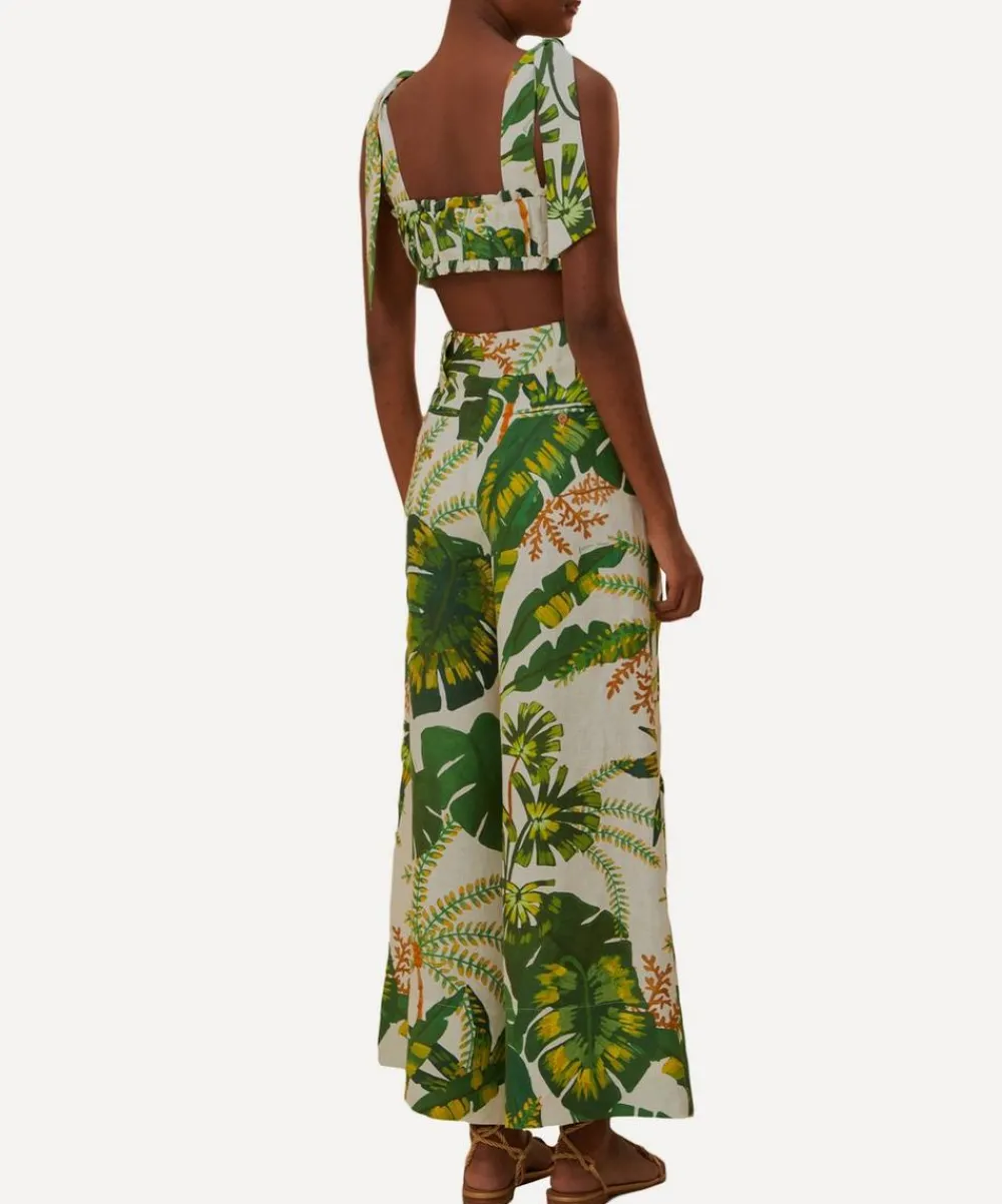 FARM Rio Trousers & Shorts^Tropical Forest Off-White Trousers