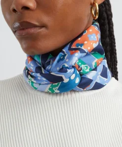 Liberty Scarves^Tudor Patchwork 90x90 Silk Scarf