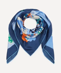 Liberty Scarves^Tudor Patchwork 90x90 Silk Scarf