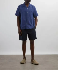 Universal Works Shorts^Twill Navy Beach Shorts