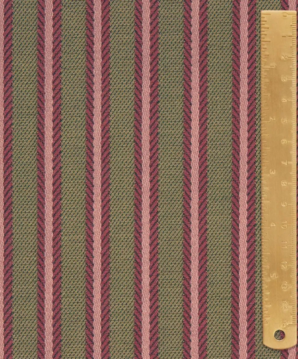 Liberty Interiors Furnishing Fabrics|Furnishing Fabrics^Twill Stripe in Lacquer