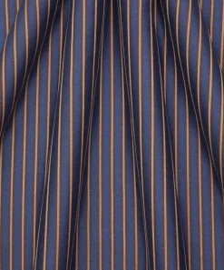 Liberty Interiors Furnishing Fabrics^Twill Stripe in Lapis