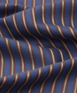 Liberty Interiors Furnishing Fabrics^Twill Stripe in Lapis