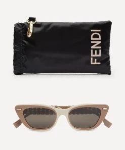 Fendi Sunglasses & Glasses^Two-Tone Cat-Eye Acetate Sunglasses