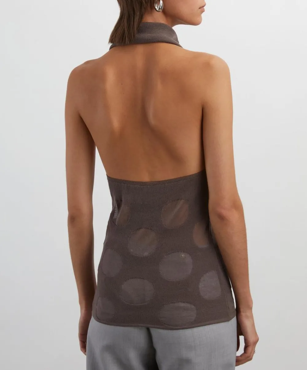 Paloma Wool Tops^Tynan Cotton Jacquard Halter Top