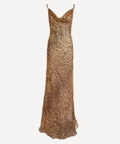 Rat & Boa Dresses^Valentina Silk Leopard Print Maxi Dress