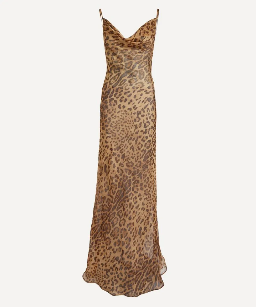Rat & Boa Dresses^Valentina Silk Leopard Print Maxi Dress