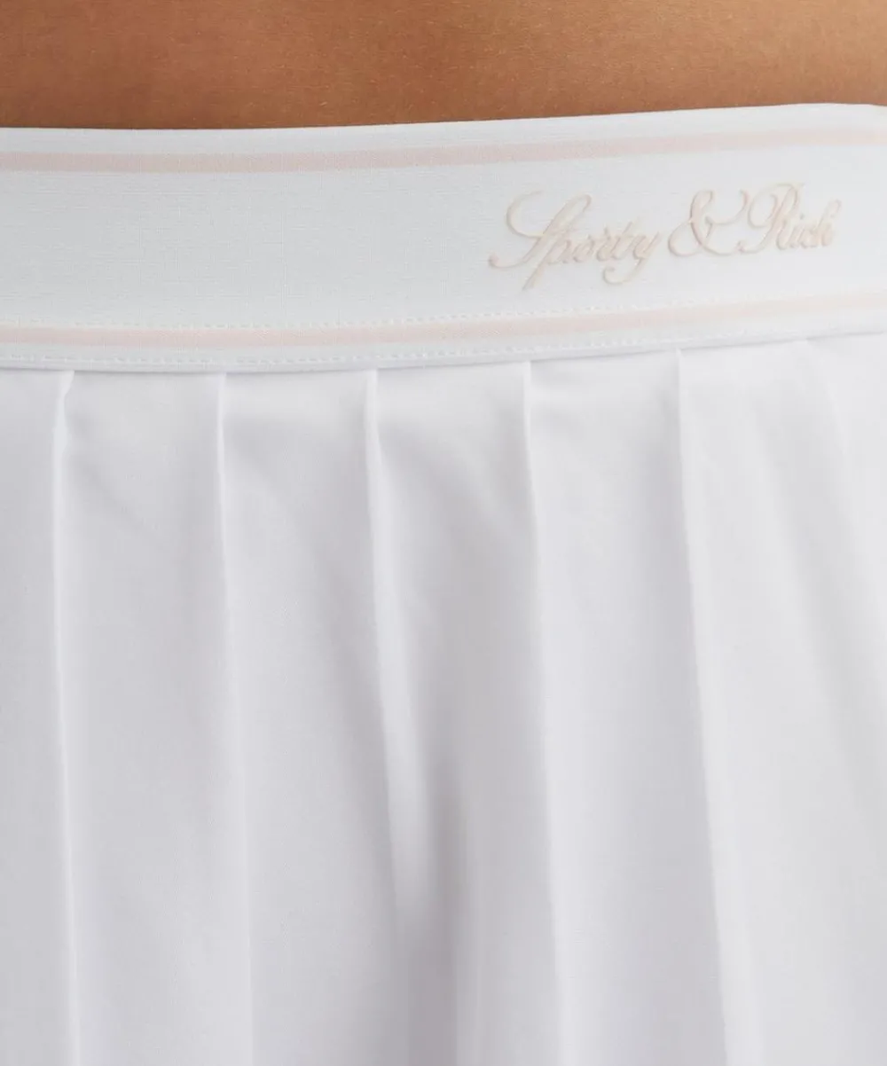 Sporty & Rich Skirts^Vendome Script Pleated Skirt