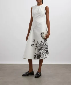 Erdem Dresses^Violetta Etching Sleeveless Midi Dress