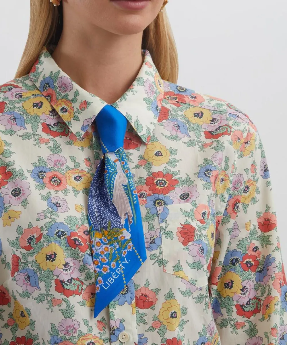 Liberty Scarves^Virgo 5X88 Ribbonette Silk Scarf