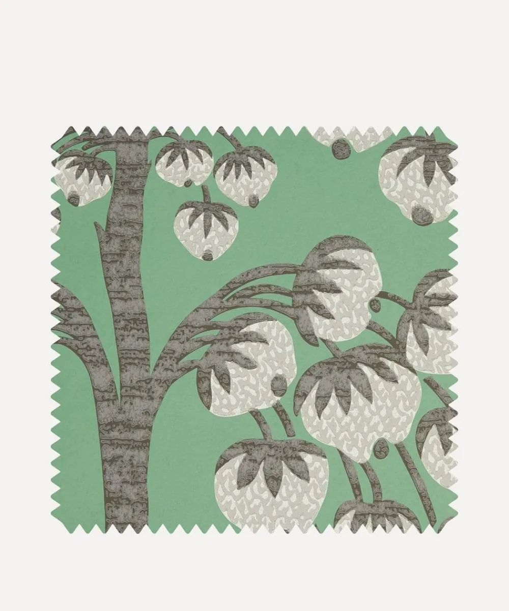 Liberty Interiors Wallpaper^Wallpaper Swatch – Berry Tree in Jade