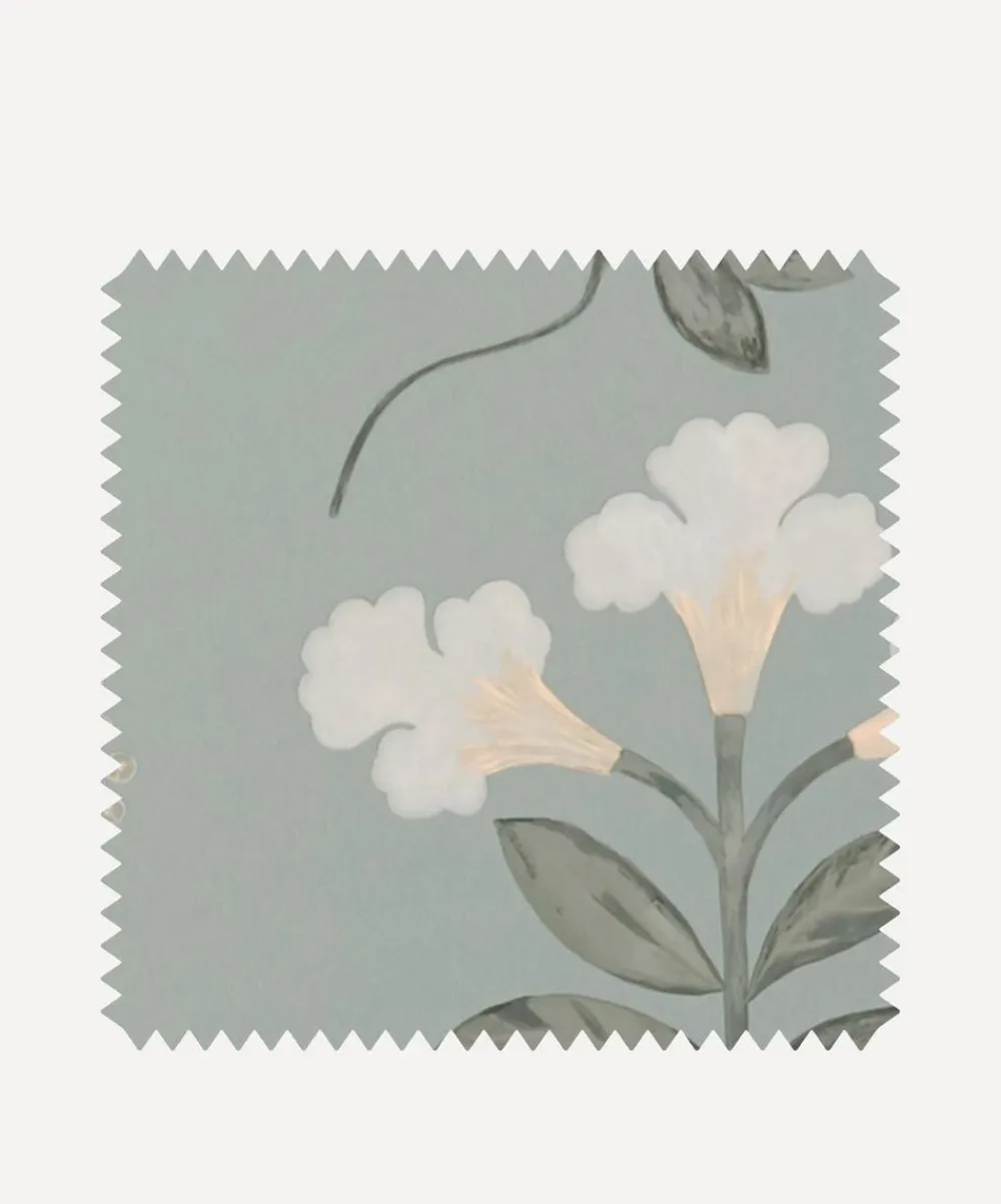 Liberty Interiors Wallpaper^Wallpaper Swatch - Botanical Stripe in Pewter