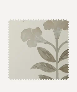Liberty Interiors Wallpaper^Wallpaper Swatch - Botanical Stripe in Pewter White