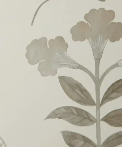 Liberty Interiors Wallpaper^Wallpaper Swatch - Botanical Stripe in Pewter White
