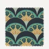 Liberty Interiors Wallpaper^Wallpaper Swatch - Deco Scallop in Jade