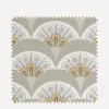 Liberty Interiors Wallpaper^Wallpaper Swatch - Deco Scallop in Pewter White