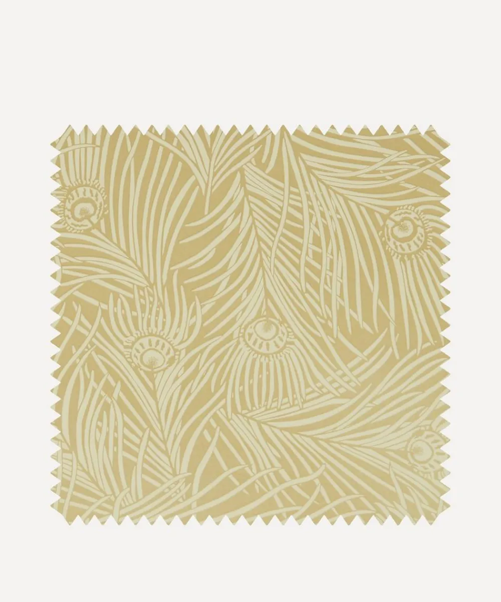 Liberty Interiors Wallpaper^Wallpaper Swatch - Hera Plume in Pewter Gold