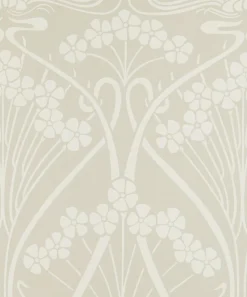 Liberty Interiors Wallpaper^Wallpaper Swatch - Ianthe Mono in Pewter White