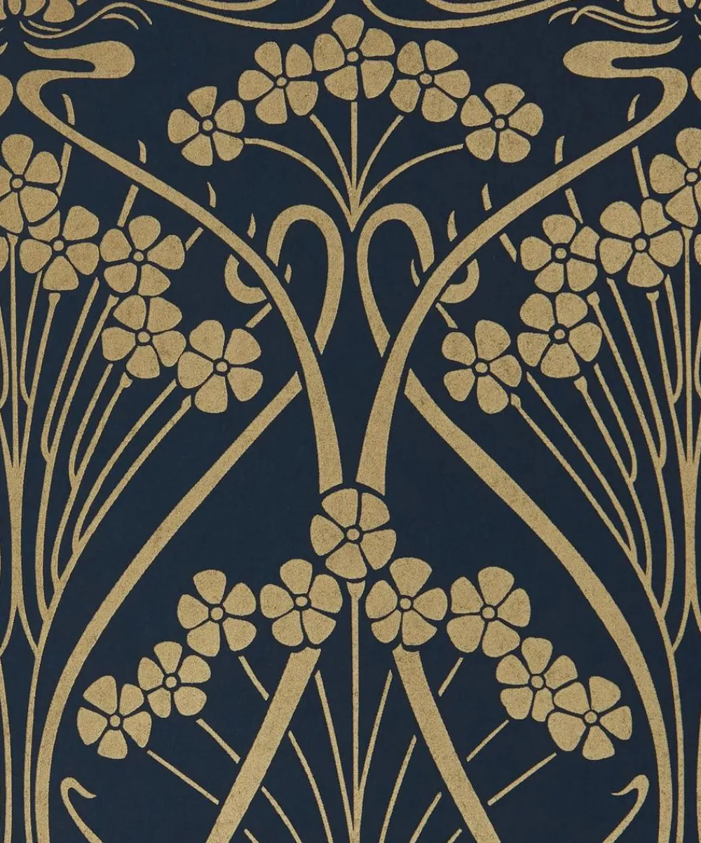 Liberty Interiors Wallpaper^Wallpaper Swatch - Ianthe Mono in Lapis