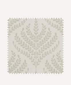 Liberty Interiors Wallpaper^Wallpaper Swatch - Paisley Fern in Pewter White