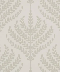 Liberty Interiors Wallpaper^Wallpaper Swatch - Paisley Fern in Pewter White