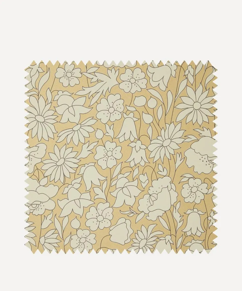 Liberty Interiors Wallpaper^Wallpaper Swatch - Poppy Meadow in Pewter Gold
