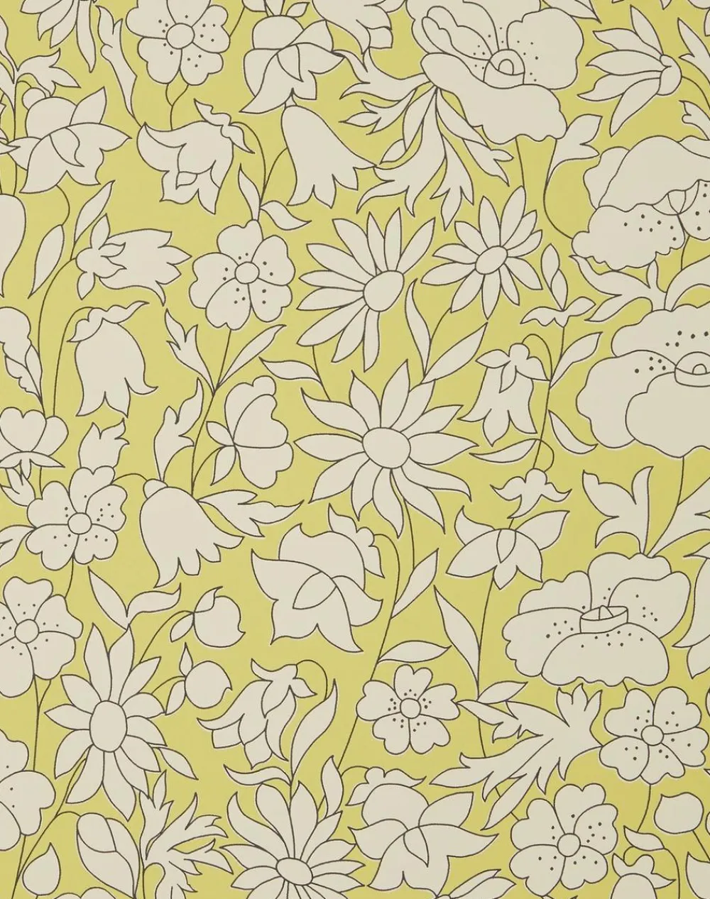 Liberty Interiors Wallpaper^Wallpaper Swatch - Poppy Meadow in Fennel