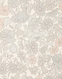 Liberty Interiors Wallpaper^Wallpaper Swatch - Poppy Meadowfield in Pewter