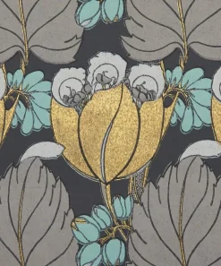 Liberty Interiors Wallpaper^Wallpaper Swatch - Regency Tulip in Pewter