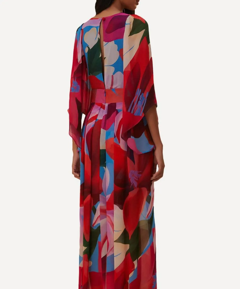 FARM Rio Dresses^Watercolour Floral Blue Maxi-Dress