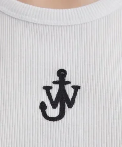 JW Anderson Tops^White Anchor Embroidery Vest