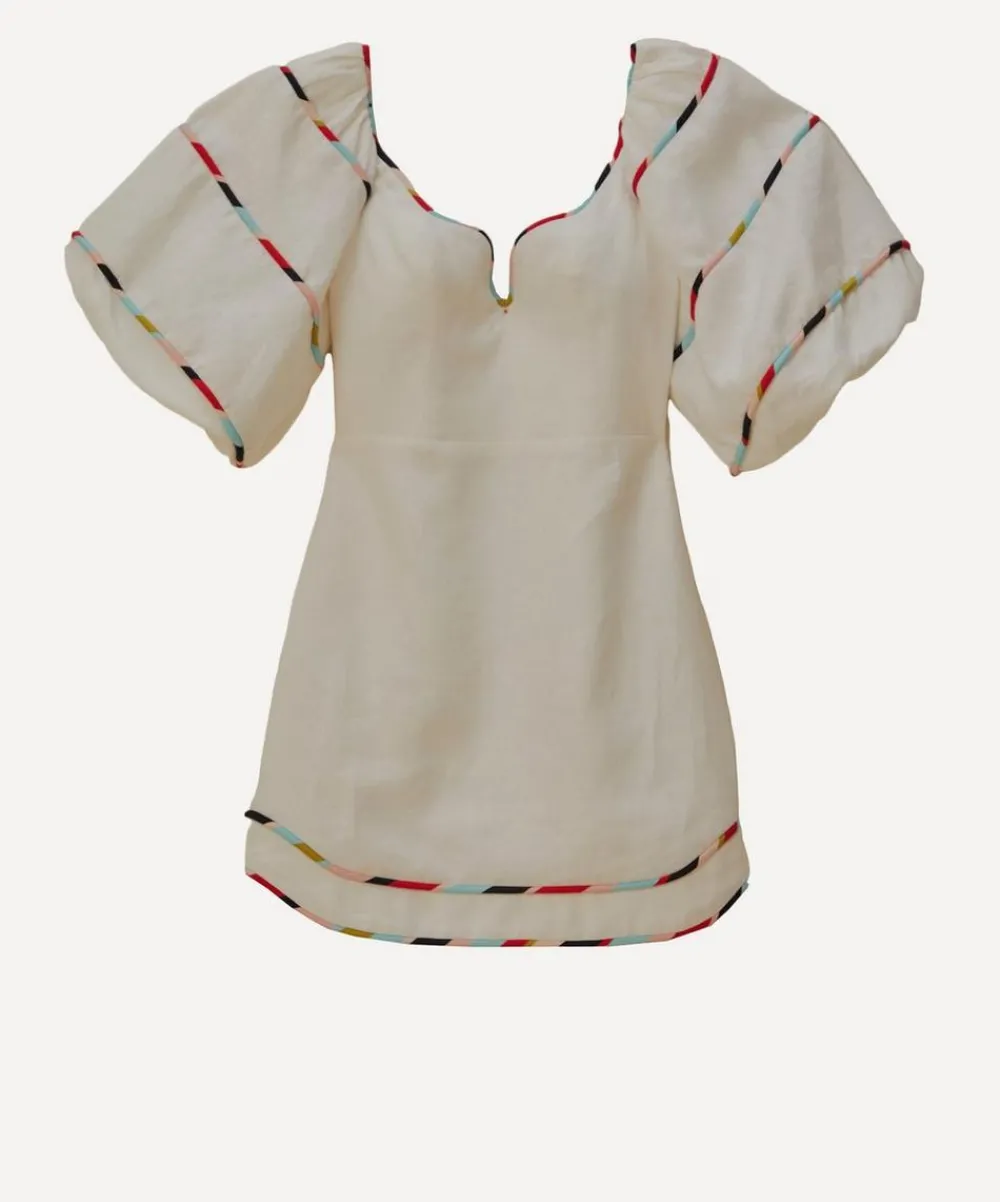 FARM Rio Dresses^White Colourful Stripes Euroflax™ Mini Dress