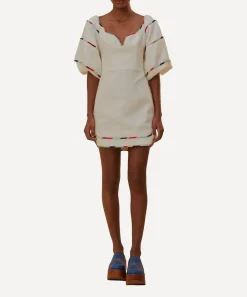 FARM Rio Dresses^White Colourful Stripes Euroflax™ Mini Dress