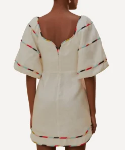 FARM Rio Dresses^White Colourful Stripes Euroflax™ Mini Dress