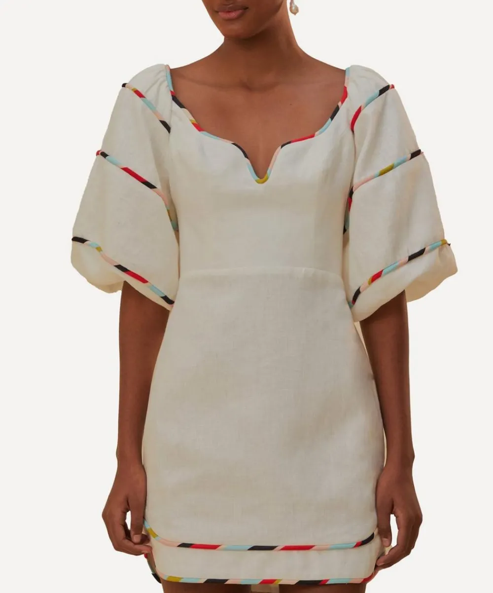 FARM Rio Dresses^White Colourful Stripes Euroflax™ Mini Dress
