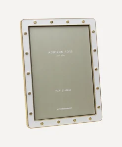 Addison Ross Wall Art^White Enamel and Gold Locket 5x7 Photo Frame