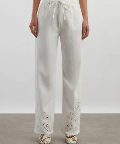 Rag & Bone Jeans^White Eyelet Phoebe Denim Beach Trousers