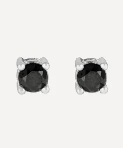 Kojis Earrings|Earrings^White Gold Black Diamond Stud Earrings