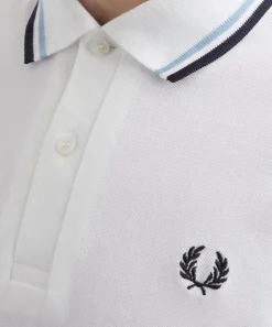 Fred Perry Tops^White M12 Twin Tipped Polo Shirt
