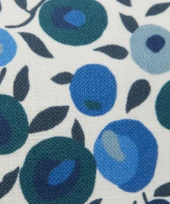 Liberty Interiors Furnishing Fabrics^Wiltshire Blossom Landsdowne Linen in Lapis Dark