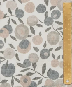 Liberty Interiors Furnishing Fabrics^Wiltshire Blossom Landsdowne Linen in Pewter